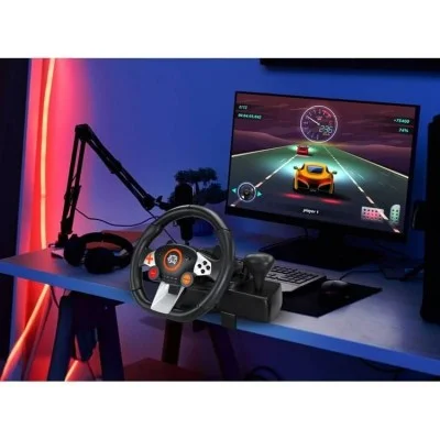 Porodo Gaming 7 in 1 Steering Wheel - Black